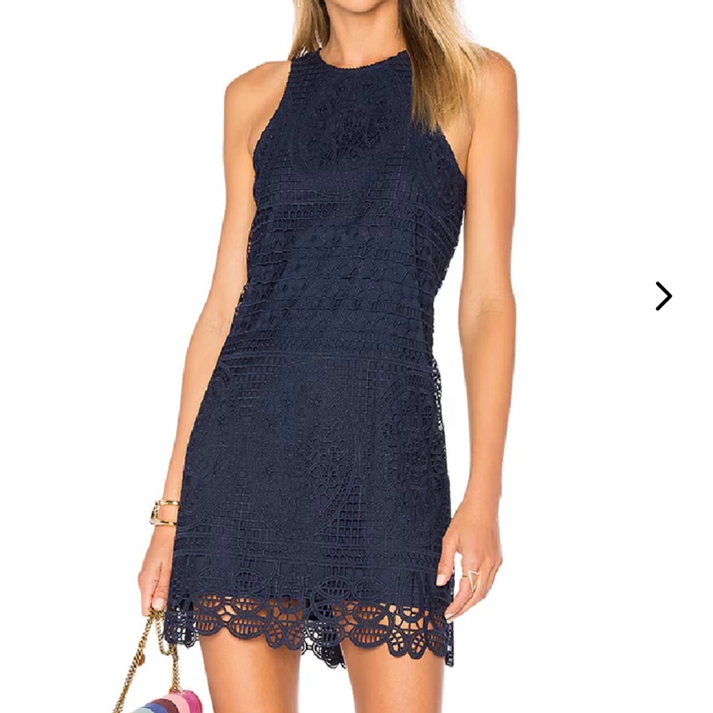 Lovers + Friends Navy Lace Mini Dress‎